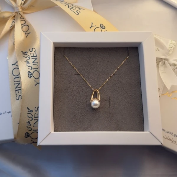 گردنبند طلا مروارید مینیمال